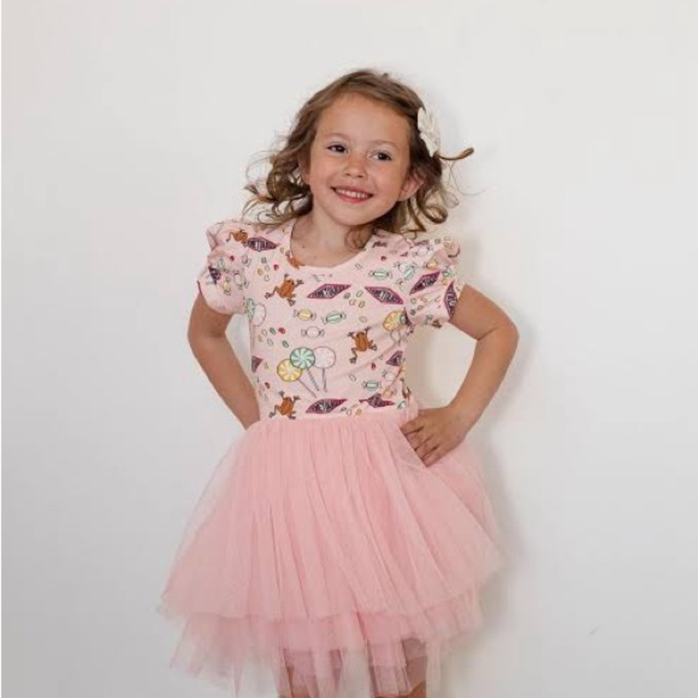 RARE Honeydukes Harry Potter Taylor Joelle Tulle Puff Sleeve Twirl Dress 7
